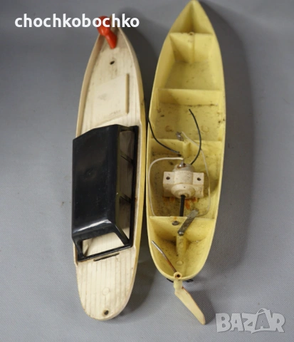 Стара Руска Пластмасова играчка модел лодка кораб 37 см, снимка 6 - Колекции - 53186414