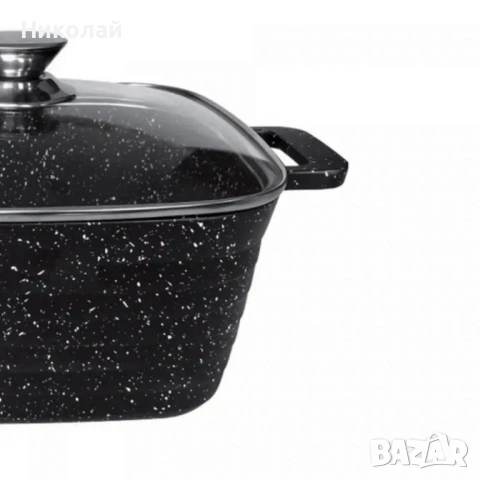 Комплект тенджери – Cheffinger от 3 части с мраморно покритие и капаци + подарък 2 ръкавици, снимка 2 - Съдове за готвене - 53127823