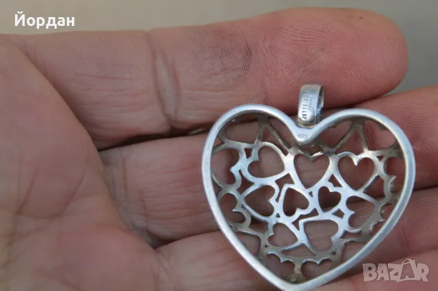 Сребърно сърце фирма ''Joop'', снимка 6 - Колиета, медальони, синджири - 48728802