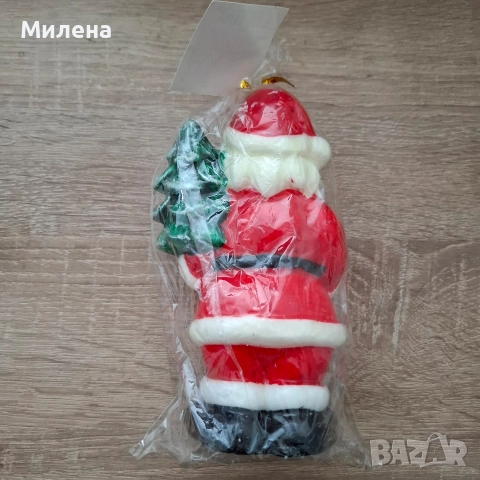 Голяма свещ - дядо Коледа, снимка 5 - Декорация за дома - 52520435