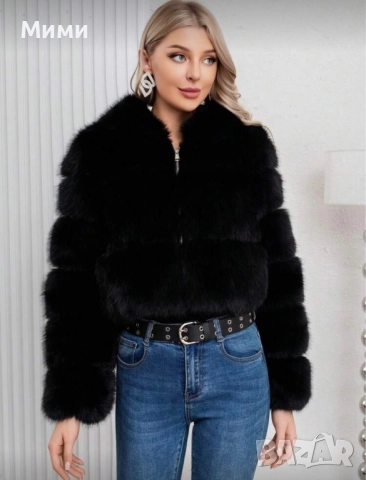 Дамско пухено яке, снимка 3 - Якета - 52457489