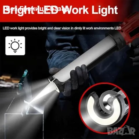 Нов Безжичен пистолет за силикон 21V + LED, 2x2000mAh батерии 4 скорости, снимка 2 - Други инструменти - 49734733