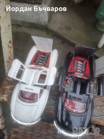 Метални  колекционерски Mercedes Banz 300SL Burago Italy 1:18 метален ретро модел, снимка 8 - Колекции - 53020517