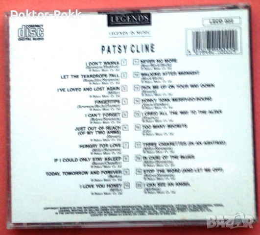 Patsy Cline – Legends In Music (CD), снимка 2 - CD дискове - 44683733