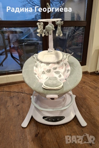 Електрическа люлка Cangaroo La Scala - розова, с гаранция до 2027 г., снимка 7 - Детски люлки - 53215696