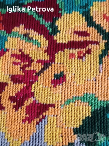 Гоблен -Ваза с цветя, снимка 5 - Гоблени - 52713905