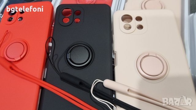 Xiaomi,iPhone,Samsung луксозен силикон РИНГ с връзка за ръка, снимка 6 - Калъфи, кейсове - 34617186