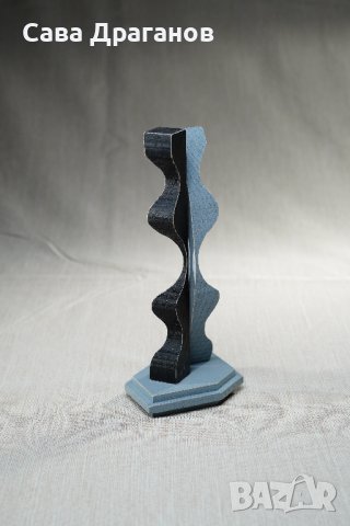 Малка пластика от дърво "Един нюанс сиво", снимка 4 - Други - 40359774