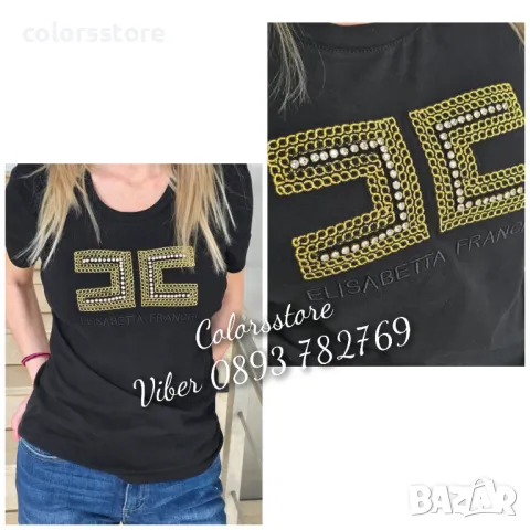 Дамска Черна тениска  Elizabetta Franchi код VL59ML