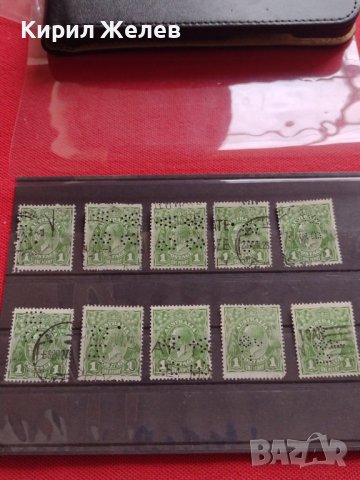 ПОЩЕНСКИ МАРКИ ПЕРФИНИ 10 броя АВСТРАЛИЯ с ПЕЧАТ УНИКАТИ ЗА КОЛЕКЦИОНЕРИ 36657