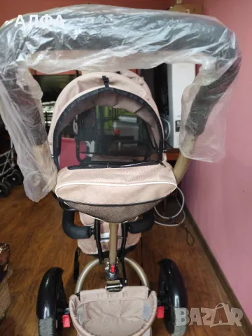 Chipolino Детска триколка за близнаци / породени деца 2Play златисто бежово , снимка 14 - Стоки за близнаци - 47283688