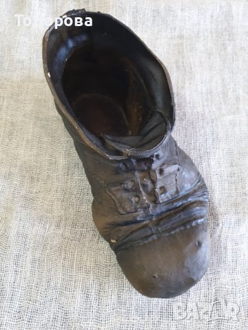 Старинна красива пластика на стара обувка, снимка 3 - Статуетки - 41763644