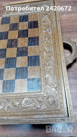 уникат на шах и табла дърворезбовани, снимка 4 - Шах и табла - 53198161
