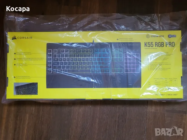 Чисто нова Геймърска Клавиатура Corsair K55 Pro RGB