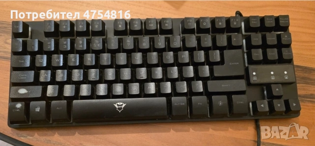 Геймърска клавиатура Trust GXT 833 Thado TKL RGB, снимка 2 - Клавиатури и мишки - 53829271