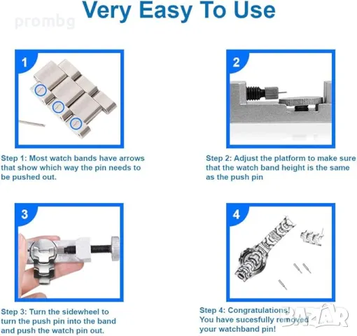 часовникарски инструмент за демонтаж на патенти от верижки на часовници, снимка 7 - Други инструменти - 32811144