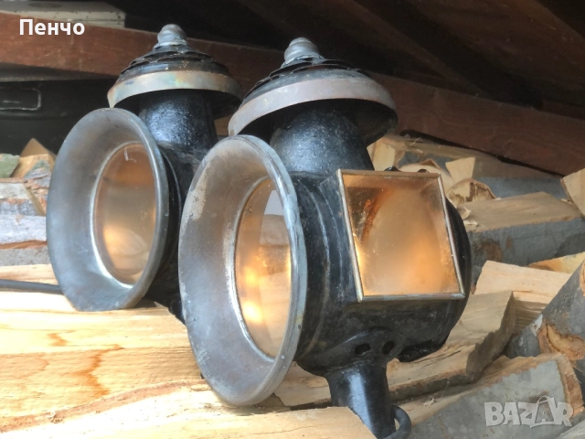 чифт старинни фенери за файтон, снимка 17 - Антикварни и старинни предмети - 34250352