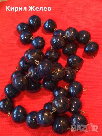 ТЪМНО-СИНИ КАМЪНИ СТАРА ОГЪРЛИЦА РЕТРО СТИЛ 8142, снимка 5 - Колиета, медальони, синджири - 29637858