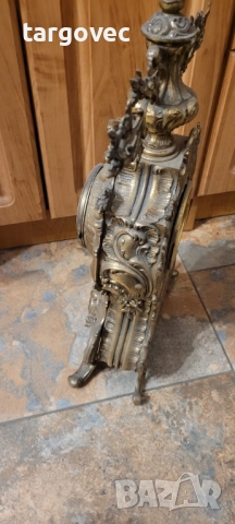 Много голям бронзов старинен часовник, снимка 3 - Антикварни и старинни предмети - 52676110