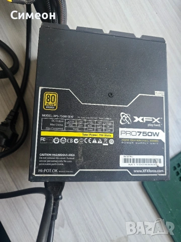 Захранване за компютър XFX PRO 750W 80 PLUS Bronze , снимка 3 - Резервни части за телефони - 53854699