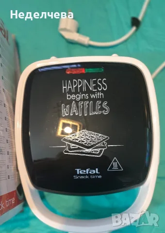 Гофретник и сандвич-мейкър Tefal Snack Time Happiness SW341112 (700W) , снимка 7 - Тостери - 55894288
