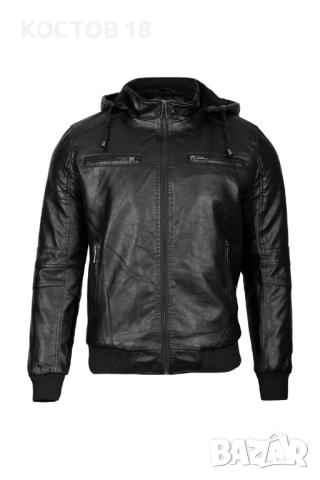 Мъжко зимно кожено яке – 3488, снимка 2 - Якета - 52022274