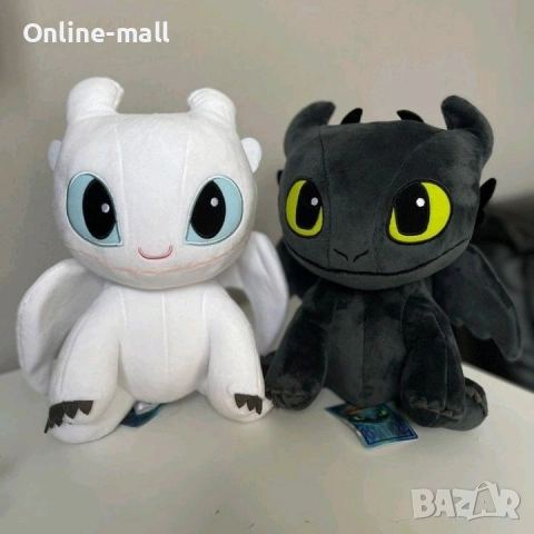 Плюшена играчка Как да си дресираш дракон, Черен/Бял, снимка 3 - Плюшени играчки - 51460923