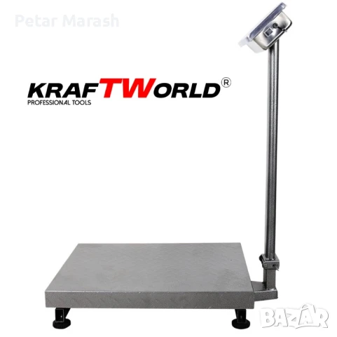 Електронен платформен кантар KraftWorld – до 1 тон, платформа 80×60см, снимка 2 - Везни - 50498524