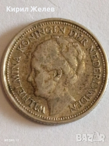 Сребърна монета 10 цента 1935г. Недерландия Кралица Вилхелмина за КОЛЕКЦИЯ 29924, снимка 5 - Нумизматика и бонистика - 53654052