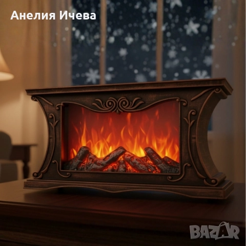 Декоративна LED камина с реалистичен ефект на пламък и жарава, снимка 2 - Лед осветление - 51926496