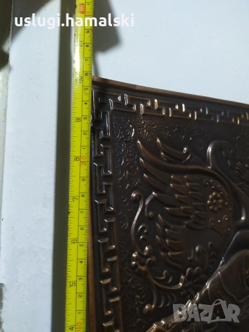 Старо руско медно пано/картина, снимка 5 - Антикварни и старинни предмети - 52694282