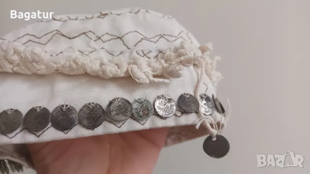 Етно шапка,носия,бронз,сребро,кърпа,накит,монети,Боне,таке,фесче , снимка 12 - Антикварни и старинни предмети - 49177141