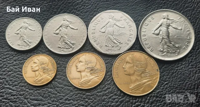 Лот монети 5 , 10  и 20 сантима, 1/2 , 1 , 2 и 5 франка - Франция /1/- чудесни- топ цена !, снимка 3 - Нумизматика и бонистика - 49645926