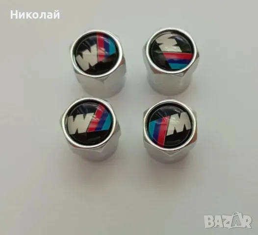4 бр. Kапачки за винтили BMW M , БМВ М пакет тунинг метални капачки вентили, снимка 2 - Аксесоари и консумативи - 47738497