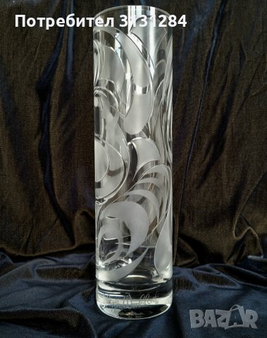 Rosenthal Studio Line авторска кристална ваза Bjorn Wiinbаlad с подпис 24 см, снимка 11 - Вази - 41167638
