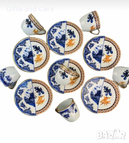 Сервиз за кафе в рустик стил 12 части, снимка 3 - Сервизи - 37220606