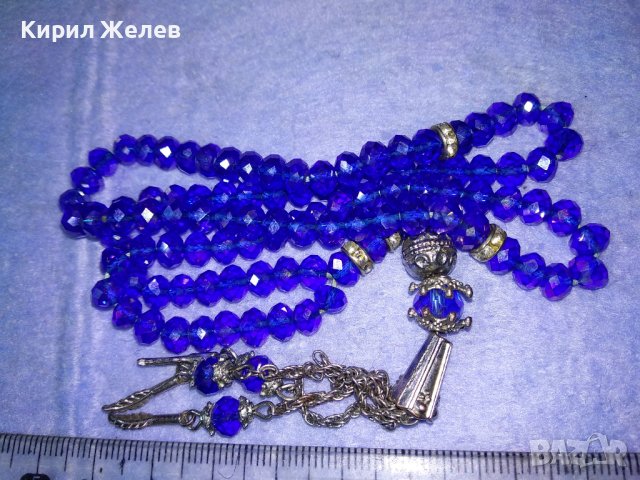 РАЗКОШНА МЮСЮЛМАНСКА ДАМСКА СКЪПОЦЕННА БРОЕНИЦА ФАСЕТИРАНИ ИСКРЯЩИ КРИСТАЛИ ПОСРЕБРЕНИ ВИСУЛКИ 37684, снимка 2 - Други - 40684814