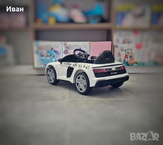 ТОП ЦЕНА!НОВО!Акумулаторна кола Audi R8 с 12V батерия,меки гуми,USB, снимка 8 - Детски велосипеди, триколки и коли - 51361741