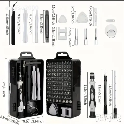 ПРОМО! 115 в 1 комплект прецизни отвертки, снимка 3 - Отвертки - 49873973