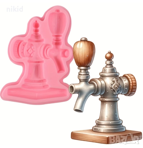 Кранче за напитки чешма силиконов молд форма фондан гипс декор