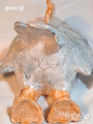 керамична скулптура кокошка уникат   32/5, снимка 3 - Декорация за дома - 53218078