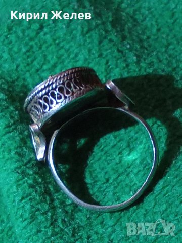 СРЕБЪРЕН ФИЛИГРАНЕН ПРЪСТЕН СТАРИННА АЖУРНА РЪЧНА ИЗРАБОТКА СРЕБРО с ГРАНУЛАЦИЯ БИЖУ УНИКАТ 22724, снимка 7 - Антикварни и старинни предмети - 33133389
