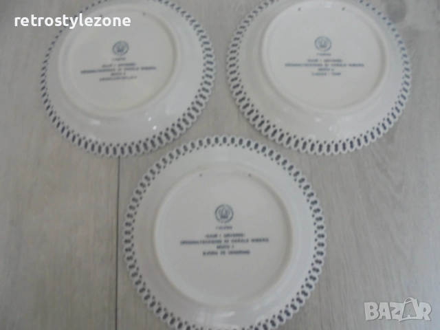 № 8252 Три стари декоративни чинии / пана , снимка 5 - Други ценни предмети - 51644349