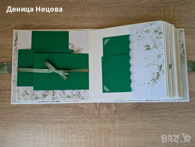 Сватбен албум, ръчно изработен албум за сватба, сватбена картичка, снимка 12 - Подаръци за сватба - 53475193