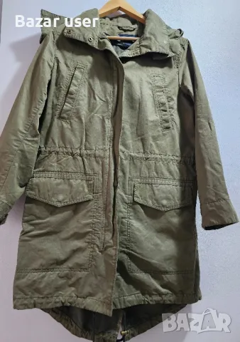 Дамска зелена парка, снимка 2 - Якета - 48354897