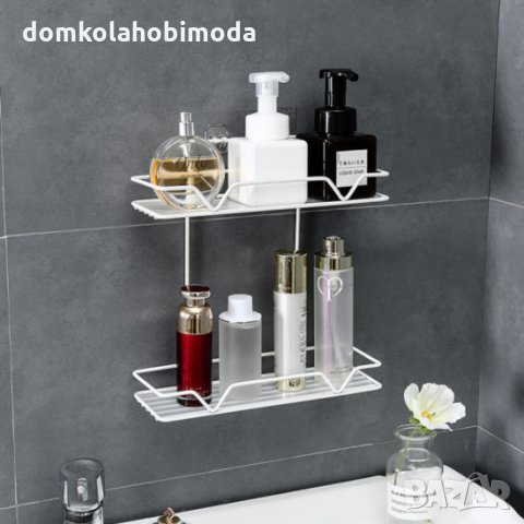 Стенен органайзер за баня, С вакумчета, Метал