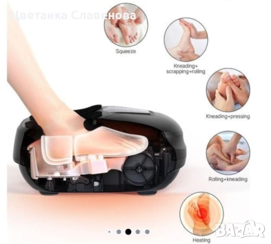 Масажор за крака Renpho Shiatsu FM058R 3D, 4 нива, топлина, въздушна компресия, таймер, дистанционно, снимка 6 - Друга електроника - 52306817