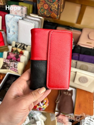 Портмоне от естествена кожа в кутия, снимка 8 - Портфейли, портмонета - 52419198