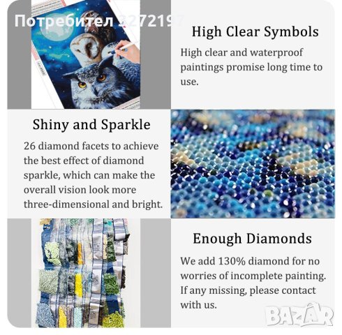 Комплект 5D диамантено пано/картина-рисуване по номера,30х40см., снимка 5 - Картини - 41412964