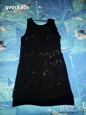 Черна рокля с пайети H&M 